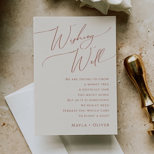 Carte D'accompagnement Désert de Whimsical | Mariage beige bien vouloir (Créateur téléchargé)