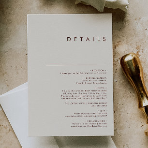 Carte D'accompagnement Désert simple Détails blancs naturels