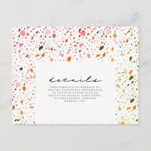 Carte D'accompagnement Desert Terrazzo Détails du Mariage