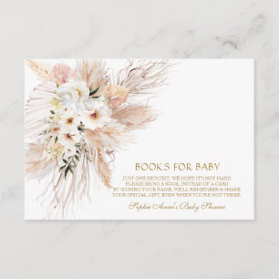 Carte D'accompagnement Desert White Roses Pampas Livres En Herbe Pour Béb