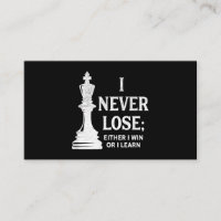 Design Classique D'Échecs, Je Ne Perds Jamais; Je