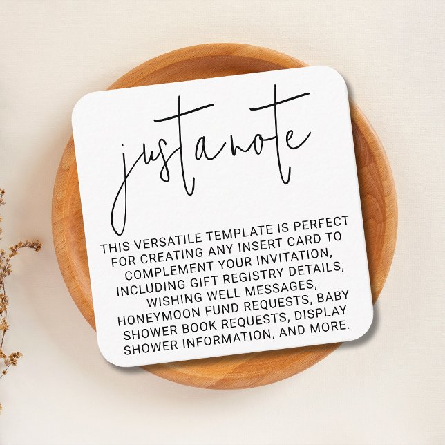 Carte D'accompagnement Design Moderne Minimal Simple Juste Un Carré À Not (Créateur téléchargé)