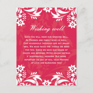 Carte D'accompagnement Design No.2 Wishing well - RASPBERRY