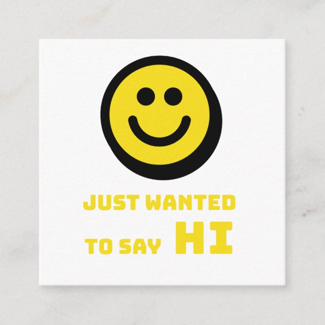 Carte D'accompagnement Design souriant (Devant)