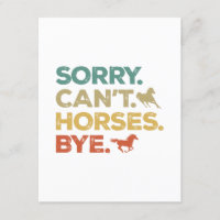 Désolé, pas de chevaux, au revoir