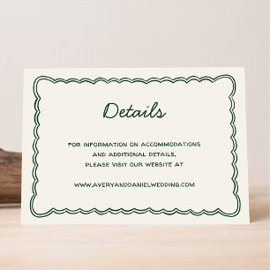 Carte D'accompagnement Dessin à la main - Détails de l'écriture verte Vin