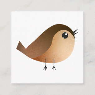Carte D'accompagnement Dessin animé d'oiseau moineau mignon