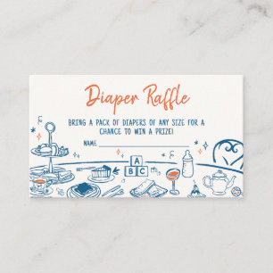 Carte D'accompagnement Dessin de Baby shower de la fête à la main