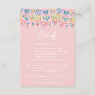 Carte D'accompagnement Destination Mariage Pink Mexico 