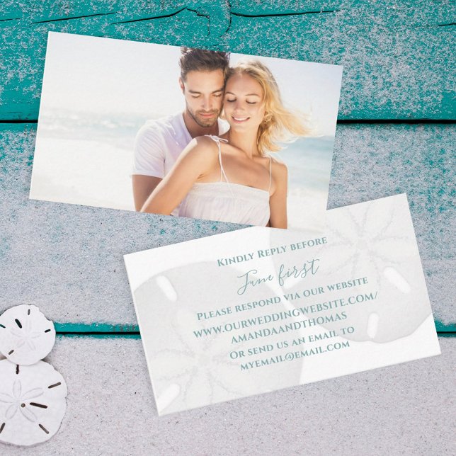 Carte D'accompagnement Destination Mariage Plage RSVP Personnalisé (Créateur téléchargé)