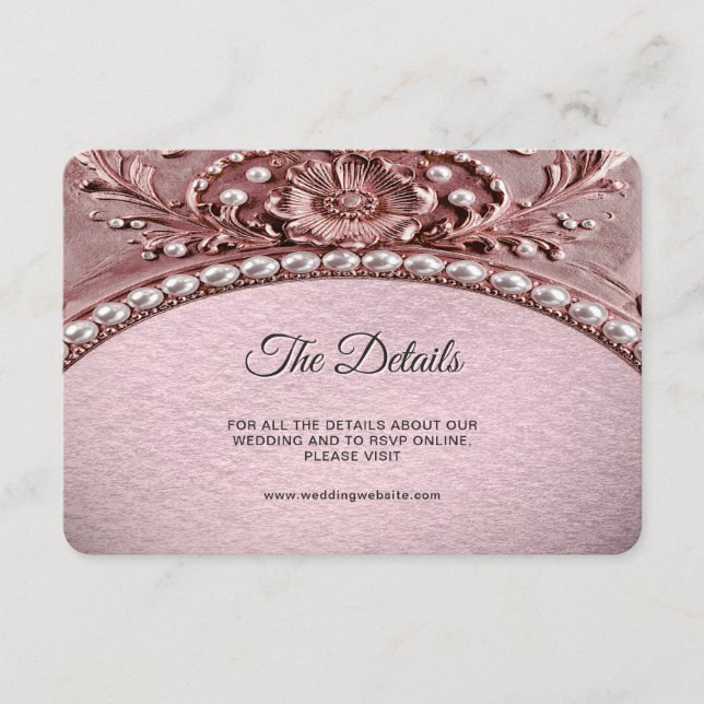Carte D'accompagnement Détail de fleur rose (Devant)