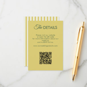 Carte D'accompagnement Détail de mariage Citron Jaune Olive Vert et Ivoir