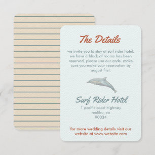 Carte D'accompagnement détail plage de la mariage