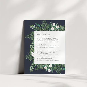 Carte D'accompagnement Détail pour les invités de la botanique à l'aquare