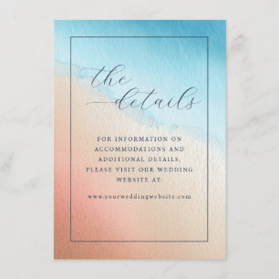 Carte D'accompagnement Détails aquarelle pastel sereins