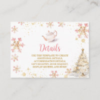 Détails de Baby Shower Fête de Thé Rose Hiver Bébé
