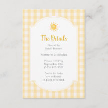 Détails de Baby Shower Jaune Soleil