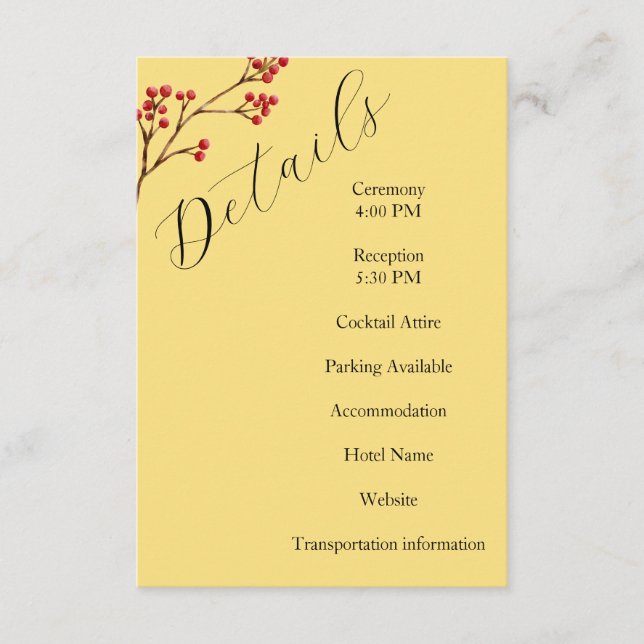 Carte D'accompagnement Détails de fleurs en terracotta rustiques (Devant)