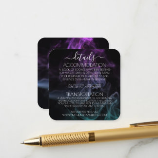 Carte D'accompagnement Détails de fumée de couleur sarcelle violet person