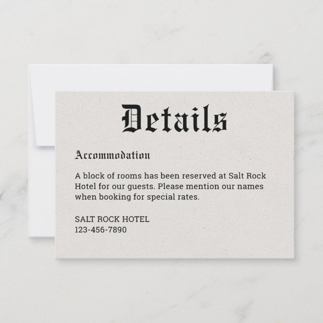 Carte d'accompagnement Détails de Journal Nostalgi (Devant)