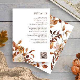 Carte D'accompagnement Détails de la floraison d'automne