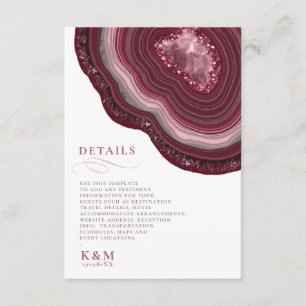 Carte D'accompagnement Détails de la Parties scintillant du Géode Agate I