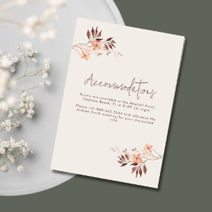 Carte D'accompagnement Détails de l'hébergement Bohème Fleur des champs