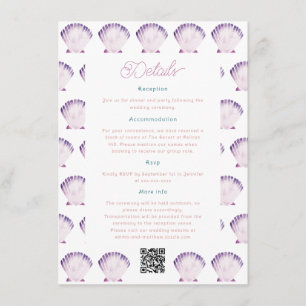 Carte D'accompagnement Détails de mariage à l'aquarelle fantaisiste sous 
