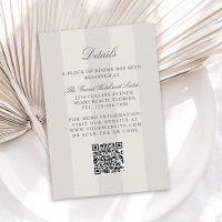 Détails de mariage à rayures simples de cabane de 