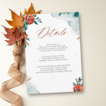 Détails de mariage audacieux romantiques automnaux