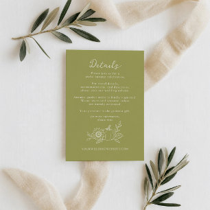 Carte D'accompagnement Détails de mariage automnal au tournesol citrouill