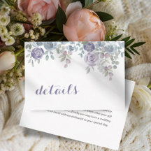 Détails de mariage avec code QR floral violet Boho