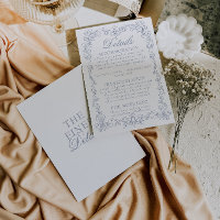 Détails de mariage bleu poussiéreux vintage d'arge