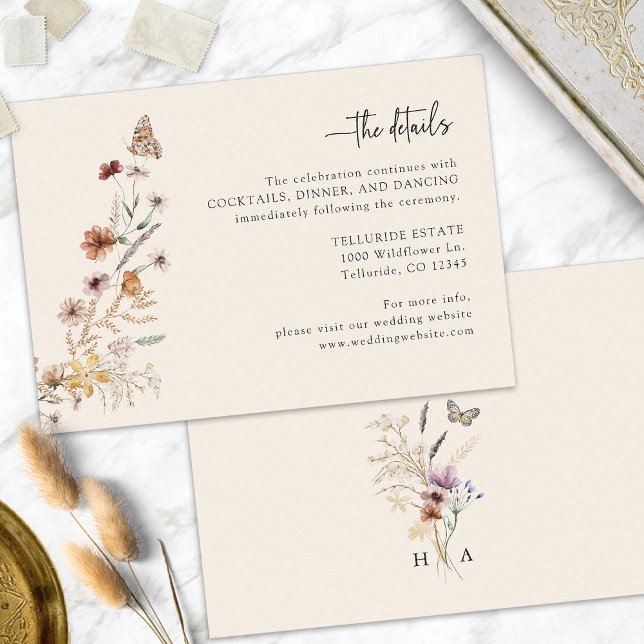 Carte D'accompagnement Détails de Mariage Bohème (Boho Wedding Details Enclosure Card
)