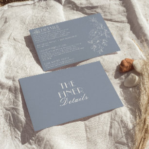 Carte D'accompagnement Détails de mariage bohème chic avec poussiéreux fl