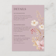 Détails de mariage botaniques mauves modernes