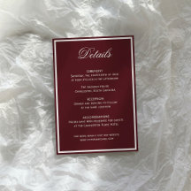 Détails de mariage burgundy Quiet Luxury
