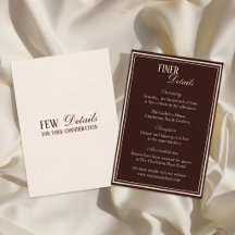Détails de mariage chic espresso brun argent ancie
