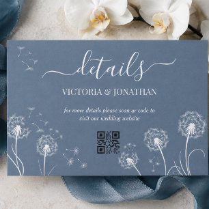 Carte D'accompagnement Détails de mariage de fleur de prairie simple