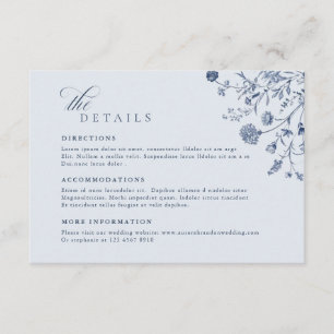 Carte D'accompagnement Détails de mariage de jardin printanier orné paste
