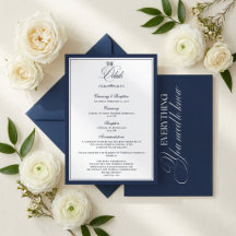 Détails de mariage de luxe Navy
