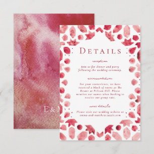 Carte D'accompagnement Détails de mariage en tuiles rouges méditerranéenn