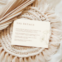 Détails de mariage floraux ivoire taupe minimalist