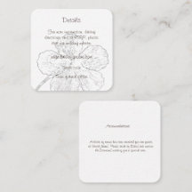 Détails de mariage floraux minimalistes en noir et