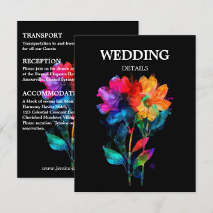 Carte D'accompagnement 🌈 DETAILS de mariage LGBTQ Pétales & Fierté