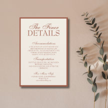Détails de mariage Luxe Glam Terracotta Old Money