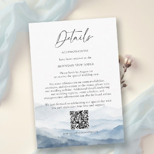 Carte D'accompagnement Détails de mariage moderne brumeux des montagnes B