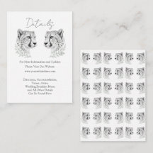 Détails de mariage moderne guépard Design élégant