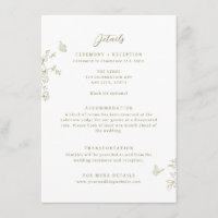 Détails de mariage papillons de la ligne florale