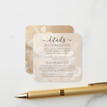 Détails de mariage personnalisés sépia fleurs blan